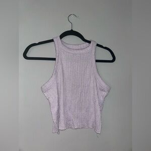 Arizona Jean Company Light Purple Ribbed Tank Top